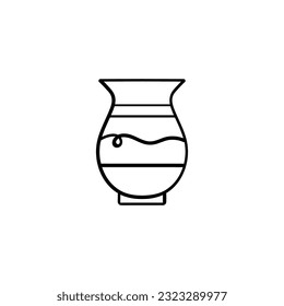 Antique Jars Line Style Icon Design