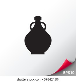 Antique jug with two handles