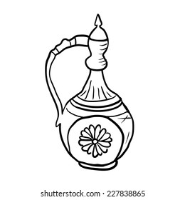 Jarro antigo, ilustração de esboço vetorial