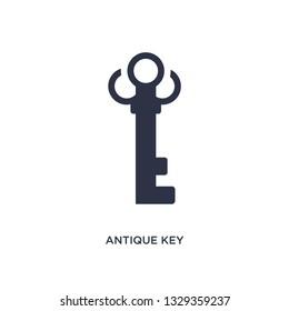 antique key icon. Simple element illustration from tools concept. antique key editable symbol design on white background. Can be use for web and mobile.