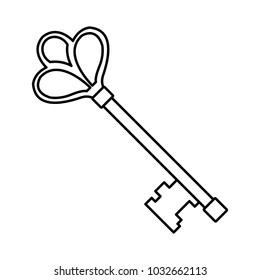 Antique key isolated
