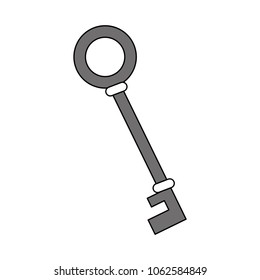 Antique key isolated