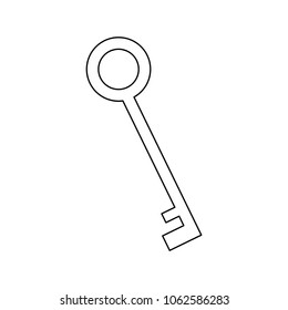 Antique key isolated