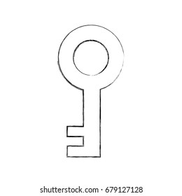 antique key isolated icon