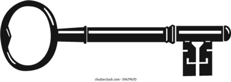 Antique Key Vector Illustration