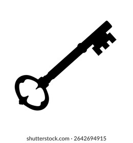 antique key vector on white background