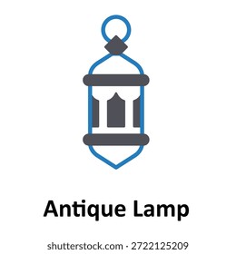 Antique Lamp Vector icon which can easily modify or edit

