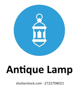 Antique Lamp Vector icon which can easily modify or edit

