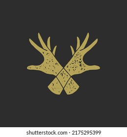 Antique logo elegant crossed