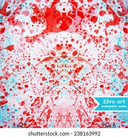 Antique marbled paper.Hand drawn marbling illustration technique. Watercolor stains, abstract background, aqua print artistic effect.Cover design for party invitation, trendy graphic, suminagashi art.