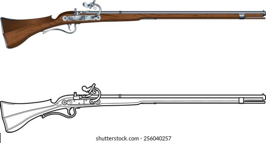 Antique Matchlock Musket Gun