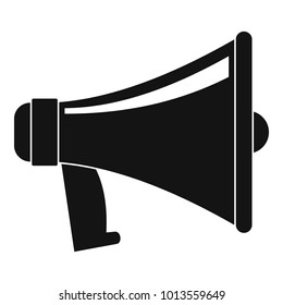 Antique megaphone icon. Flat illustration of antique megaphone vector icon for web