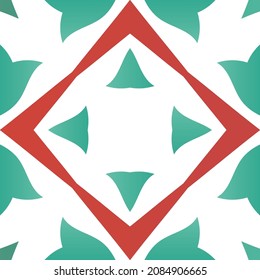 Cerámica de talavera mexicana antigua. Diseño creativo. Elementos de patrón sin fisuras vectoriales. Decoración floral y abstracta roja para la reserva de recortes, estuches para smartphones, camisetas, bolsas o ropa de cama.