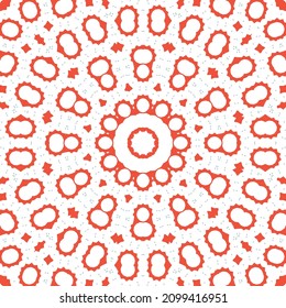 Cerámica de talavera mexicana antigua. Diseño creativo. Volante de patrones sin fisuras de vectores. Decoración floral y abstracta roja para la reserva de recortes, estuches para smartphones, camisetas, bolsas o ropa de cama.
