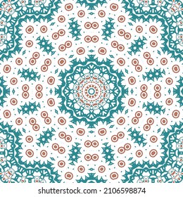 Antike mexikanische Talavera-Keramik. Kreatives Design. Vektor nahtloser Musterflyer. Rote florale und abstrakte Dekoration für Scrapbooking, Smartphone-Kisten, T-Shirts, Taschen oder Leinenbetten.