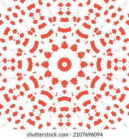 Antique mexican talavera ceramic. Creative design. Vector seamless pattern flyer. Red floral and abstract decor for scrapbooking, smartphone cases, T-shirts, bags or linens.