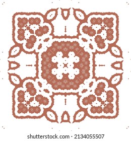 Antique mexican talavera ceramic. Creative design. Vector seamless pattern flyer. Red floral and abstract decor for scrapbooking, smartphone cases, T-shirts, bags or linens.