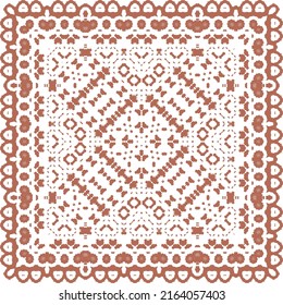 Cerámica de talavera mexicana antigua. Diseño creativo. Volante de patrones sin fisuras de vectores. Decoración floral y abstracta roja para la reserva de recortes, estuches para smartphones, camisetas, bolsas o ropa de cama.