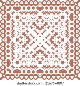 Antique mexican talavera ceramic. Creative design. Vector seamless pattern flyer. Red floral and abstract decor for scrapbooking, smartphone cases, T-shirts, bags or linens.