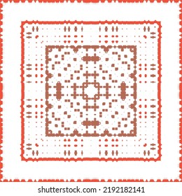 Antique mexican talavera ceramic. Creative design. Vector seamless pattern flyer. Red floral and abstract decor for scrapbooking, smartphone cases, T-shirts, bags or linens.