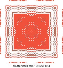 Antique mexican talavera ceramic. Creative design. Vector seamless pattern flyer. Red floral and abstract decor for scrapbooking, smartphone cases, T-shirts, bags or linens.