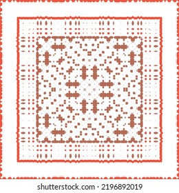 Antike mexikanische Talavera-Keramik. Kreatives Design. Vektor nahtloser Musterflyer. Rote florale und abstrakte Dekoration für Scrapbooking, Smartphone-Kisten, T-Shirts, Taschen oder Leinenbetten.