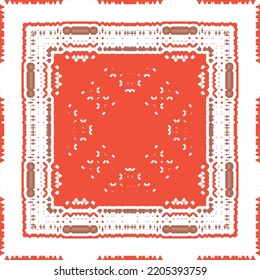 Antique mexican talavera ceramic. Creative design. Vector seamless pattern flyer. Red floral and abstract decor for scrapbooking, smartphone cases, T-shirts, bags or linens.