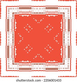 Antique mexican talavera ceramic. Creative design. Vector seamless pattern flyer. Red floral and abstract decor for scrapbooking, smartphone cases, T-shirts, bags or linens.