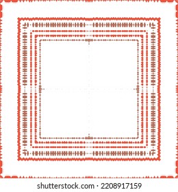 Cerámica de talavera mexicana antigua. Diseño creativo. Volante de patrones sin fisuras de vectores. Decoración floral y abstracta roja para la reserva de recortes, estuches para smartphones, camisetas, bolsas o ropa de cama.