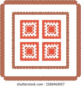 Antique mexican talavera ceramic. Fashionable design. Vector seamless pattern elements. Red floral and abstract decor for scrapbooking, smartphone cases, T-shirts, bags or linens.