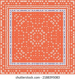 Antique mexican talavera ceramic. Hand drawn design. Vector seamless pattern collage. Red floral and abstract decor for scrapbooking, smartphone cases, T-shirts, bags or linens.
