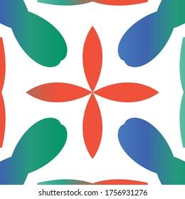Antique mexican talavera ceramic. Minimal design. Vector seamless pattern trellis. Red floral and abstract decor for scrapbooking, smartphone cases, T-shirts, bags or linens.