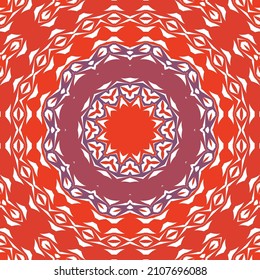 Antique mexican talavera ceramic. Minimal design. Vector seamless pattern theme. Red floral and abstract decor for scrapbooking, smartphone cases, T-shirts, bags or linens.