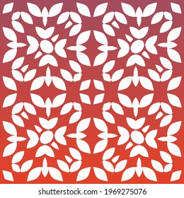 Antique mexican talavera ceramic. Original design. Vector seamless pattern template. Red floral and abstract decor for scrapbooking, smartphone cases, T-shirts, bags or linens.