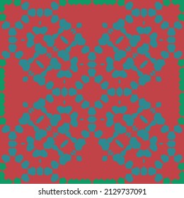 Antique mexican talavera ceramic. Universal design. Vector seamless pattern trellis. Red floral and abstract decor for scrapbooking, smartphone cases, T-shirts, bags or linens.