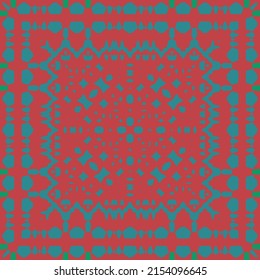 Antique mexican talavera ceramic. Universal design. Vector seamless pattern trellis. Red floral and abstract decor for scrapbooking, smartphone cases, T-shirts, bags or linens.