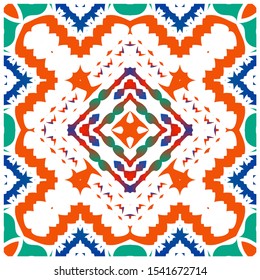 Antique mexican talavera ceramic. Vector seamless pattern concept. Graphic design. Red floral and abstract decor for scrapbooking, smartphone cases, T-shirts, bags or linens.
