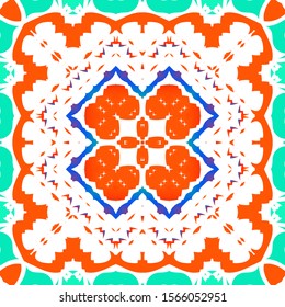 Antique mexican talavera ceramic. Vector seamless pattern concept. Graphic design. Red floral and abstract decor for scrapbooking, smartphone cases, T-shirts, bags or linens.