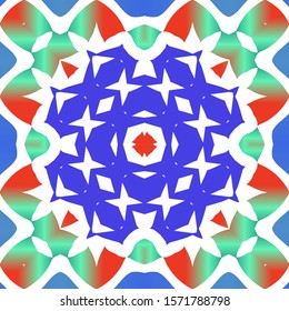 Antique mexican talavera ceramic. Vector seamless pattern illustration. Modern design. Red floral and abstract decor for scrapbooking, smartphone cases, T-shirts, bags or linens.
