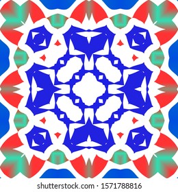 Antique mexican talavera ceramic. Vector seamless pattern illustration. Modern design. Red floral and abstract decor for scrapbooking, smartphone cases, T-shirts, bags or linens.
