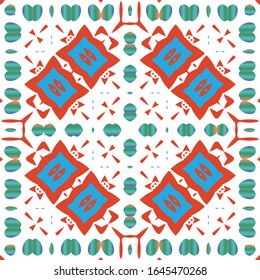Antike mexikanische Talavera-Keramik. Vektorillustration nahtloses Musterkonzept. Grafikdesign. Rote florale und abstrakte Dekoration für Scrapbooking, Smartphone-Kisten, T-Shirts, Taschen oder Leinenbetten.