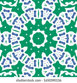 Antique mexican talavera ceramic. Vector seamless pattern concept. Graphic design. Red floral and abstract decor for scrapbooking, smartphone cases, T-shirts, bags or linens.