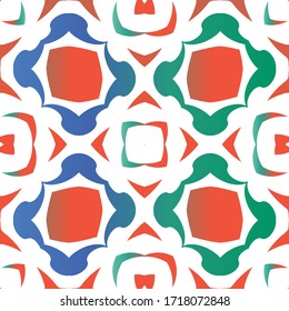 Cerámica antigua mexicana talavera. Textura de patrón sin fisuras del vector. Diseño original. Decoración floral y abstracta roja para la reserva de chatarra, estuches para smartphones, pantalones en T, bolsas o ropa de cama.