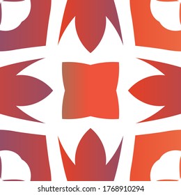 Antique mexican talavera ceramic. Vector seamless pattern arabesque. Universal design. Red floral and abstract decor for scrapbooking, smartphone cases, T-shirts, bags or linens.