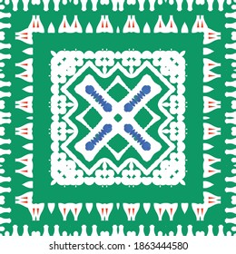Antique mexican talavera ceramic. Vector seamless pattern concept. Graphic design. Red floral and abstract decor for scrapbooking, smartphone cases, T-shirts, bags or linens.