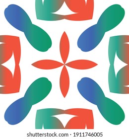 Antike mexikanische Talavera-Keramik. Vektor nahtlose Muster arabesque. Originelles Design. Rote florale und abstrakte Dekoration für Scrapbooking, Smartphone-Kisten, T-Shirts, Taschen oder Leinenbetten.