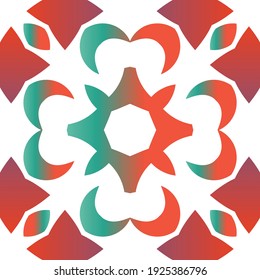 Antique mexican talavera ceramic. Vector seamless pattern theme. Bathroom design. Red floral and abstract decor for scrapbooking, smartphone cases, T-shirts, bags or linens.