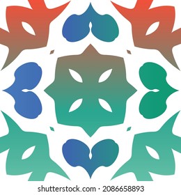 Cerámica de talavera mexicana antigua. El enrejado de patrones sin fisuras del vector. Diseño elegante. Decoración floral y abstracta roja para la reserva de recortes, estuches para smartphones, camisetas, bolsas o ropa de cama.