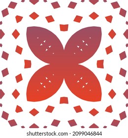 Cerámica de talavera mexicana antigua. Tema del patrón sin fisuras del vector. Diseño creativo. Decoración floral y abstracta roja para la reserva de recortes, estuches para smartphones, camisetas, bolsas o ropa de cama.