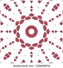 Antique mexican talavera ceramic. Vector seamless pattern theme. Creative design. Red floral and abstract decor for scrapbooking, smartphone cases, T-shirts, bags or linens.
